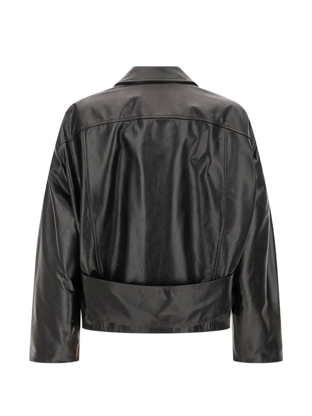 Marni zip-up leather jacket Zwart