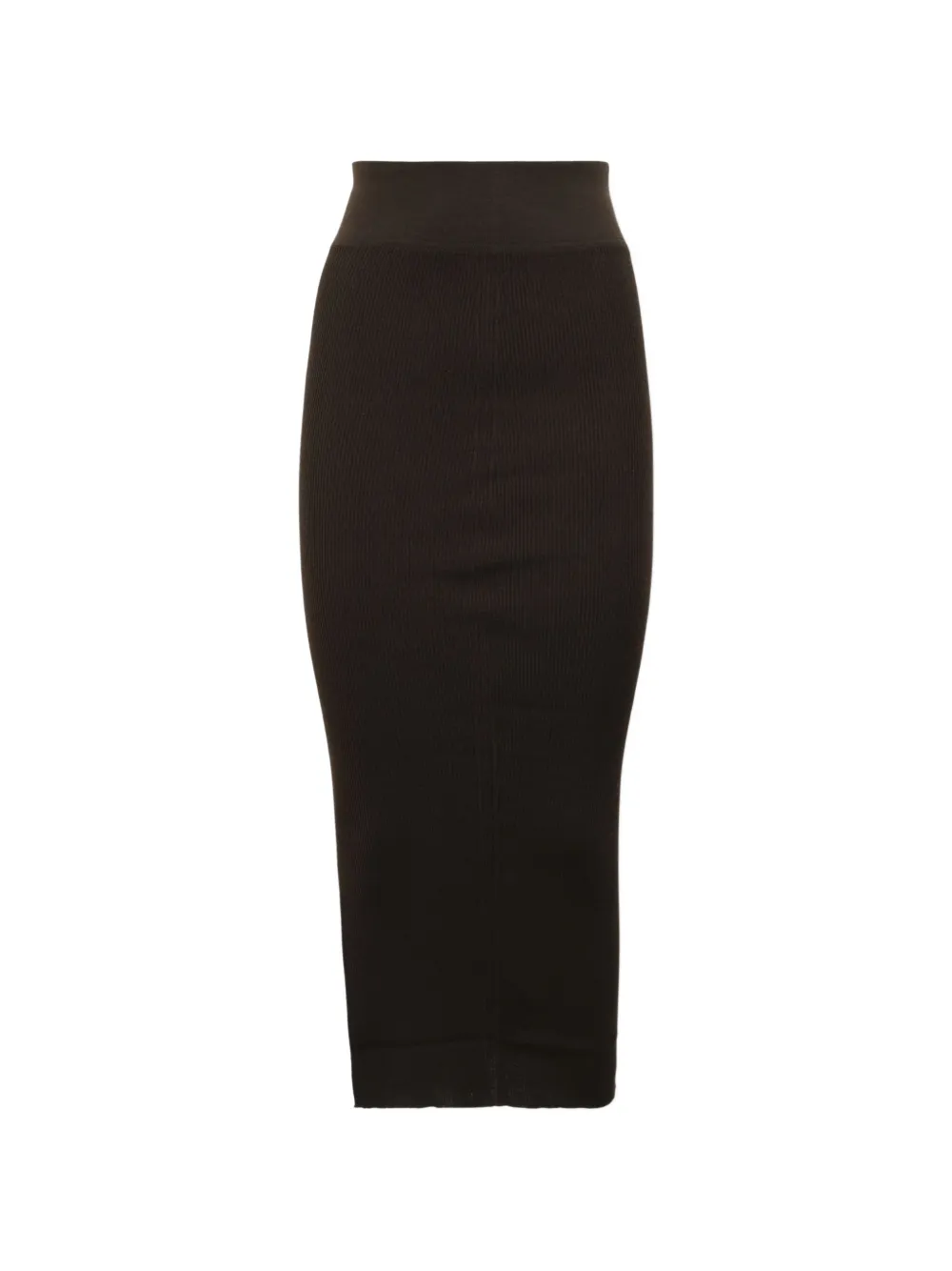 Rick Owens Temple ribbed-knit skirt - Schwarz