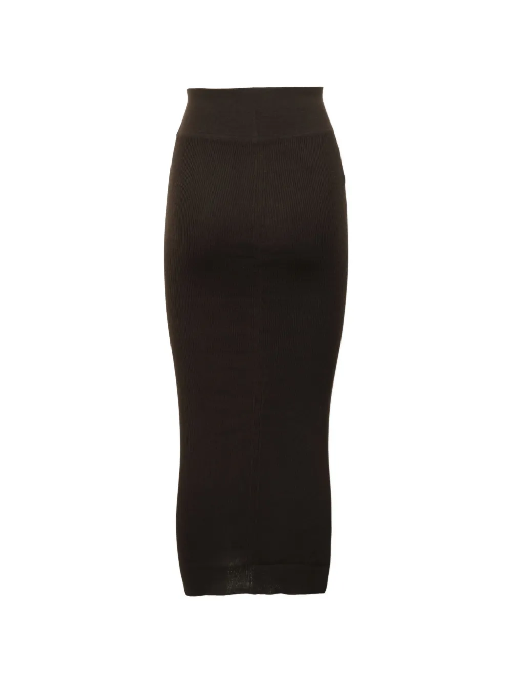 Rick Owens Temple ribbed-knit skirt Zwart