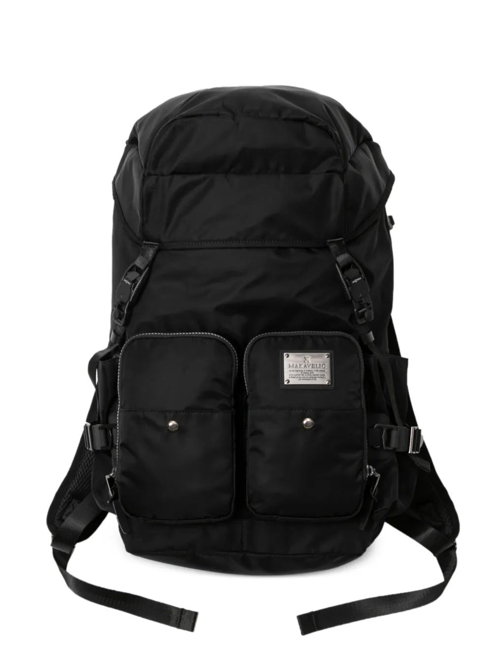 Makavelic multi-pocket buckle-fastening backpack - Nero