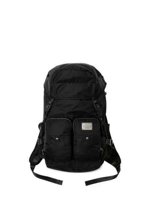 Makavelic multi-pocket buckle-fastening backpack