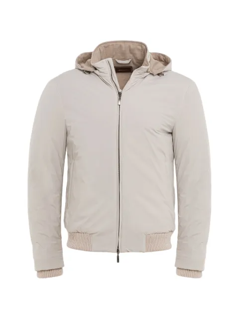DORIANI hooded rib-trimmed jacket