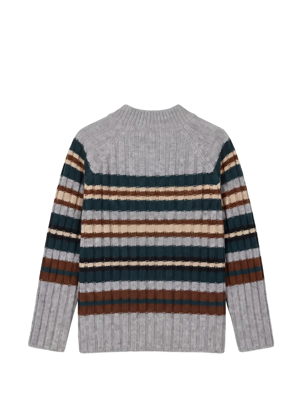 Gucci Kids striped ribbed-knit sweater Grijs