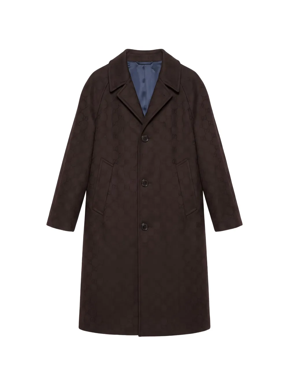 Gucci Kids GG wool jacquard coat Bruin