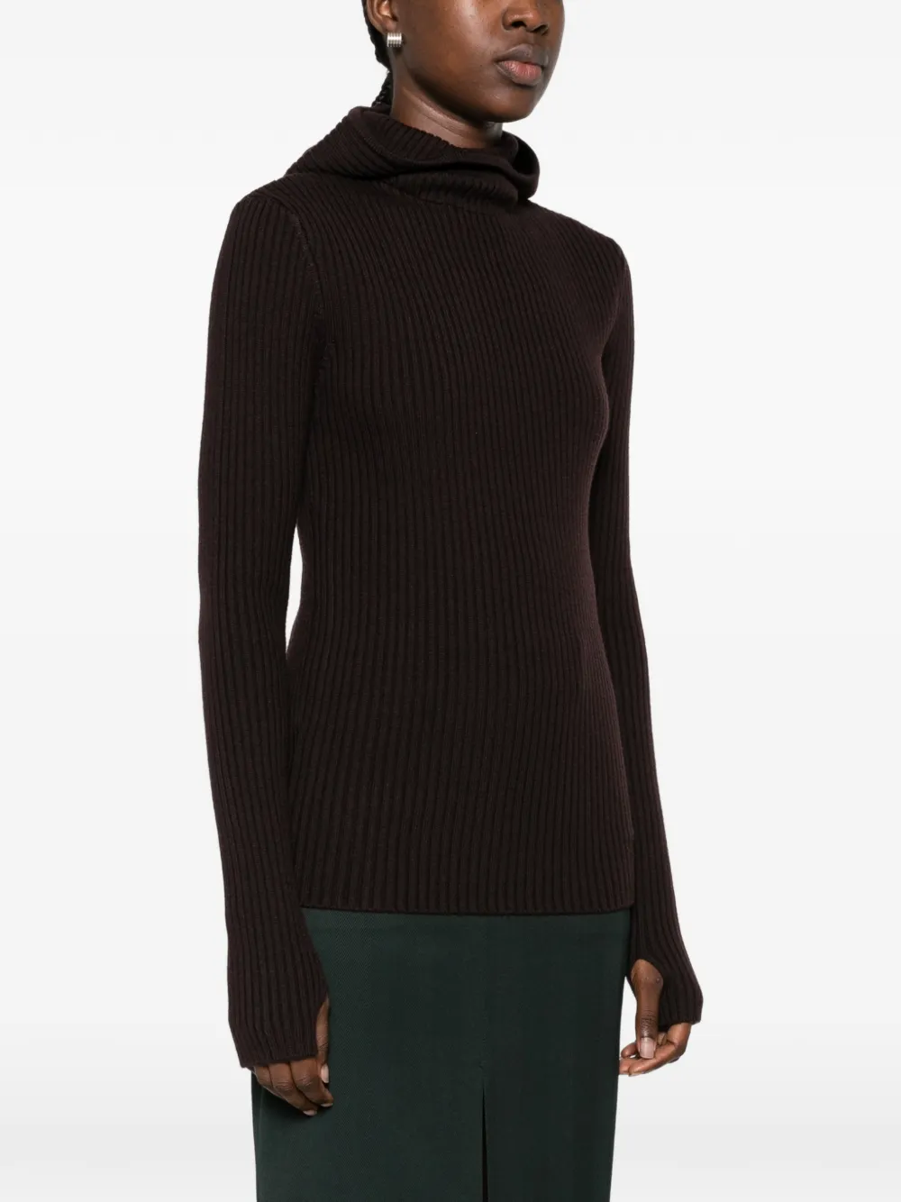 The Frankie Shop ribbed-knit sweater Bruin