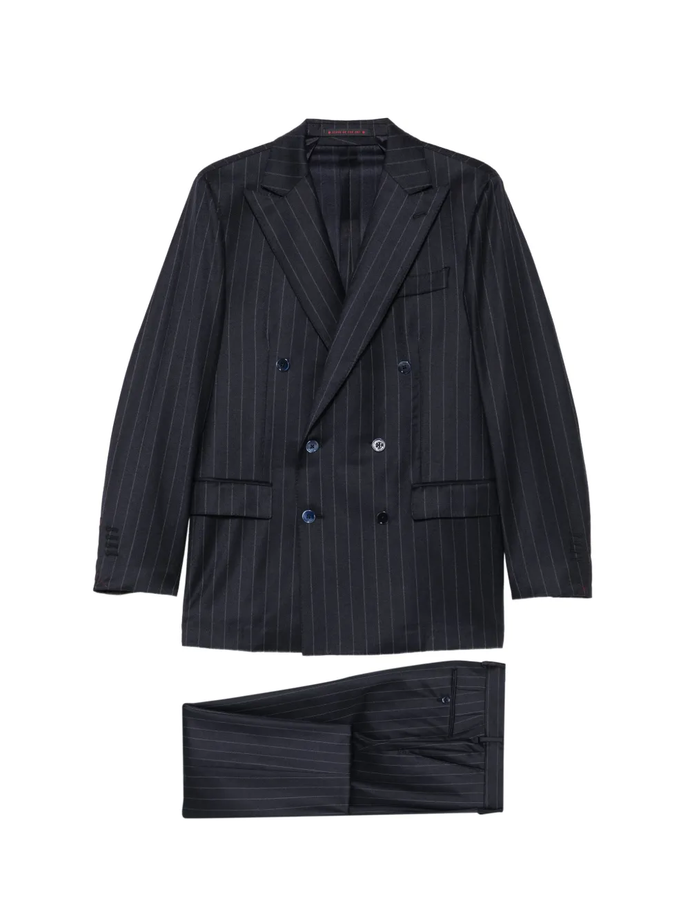 Bagnoli Sartoria Napoli pinstripe-pattern double-breasted suit - Blu