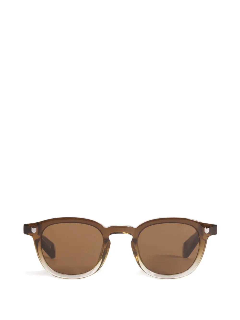 Maison Kitsuné x A. Society Camille round-frame sunglasses Bruin