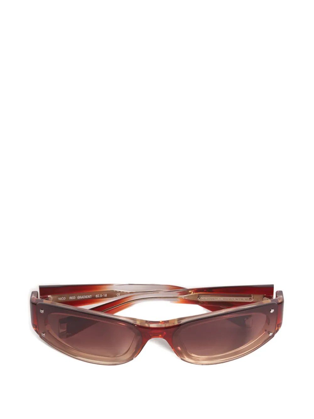 Maison Kitsuné x A. Society Nico gradient-effect sunglasses Rood