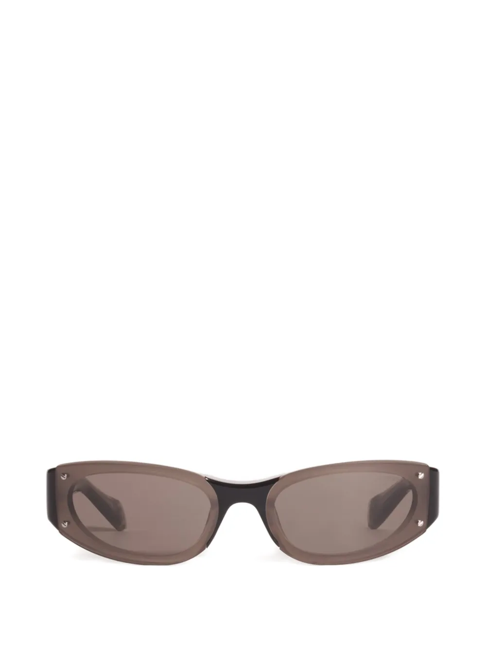 Maison Kitsuné x A. Society Nico geometric-frame sunglasses Zwart