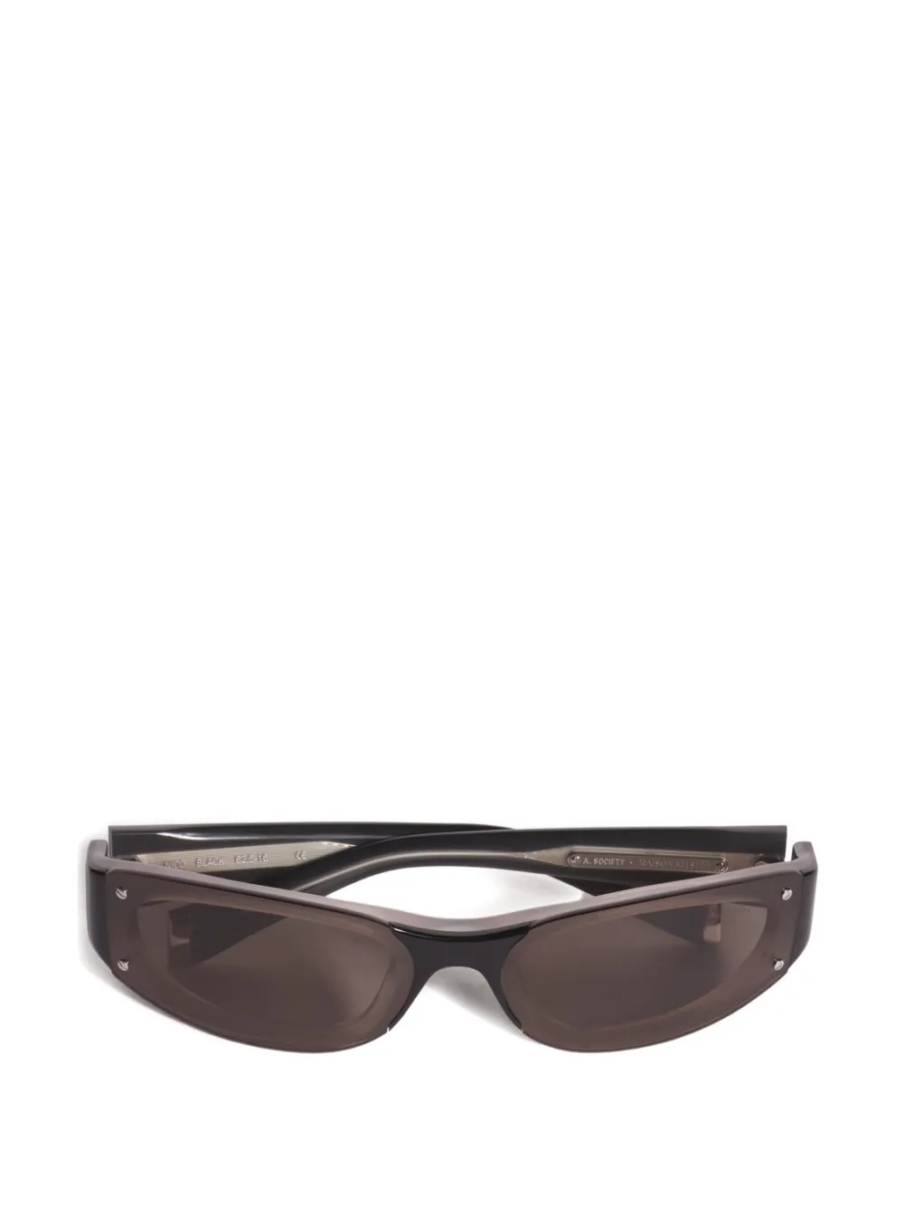 Maison Kitsuné x A. Society Nico geometric-frame sunglasses Zwart