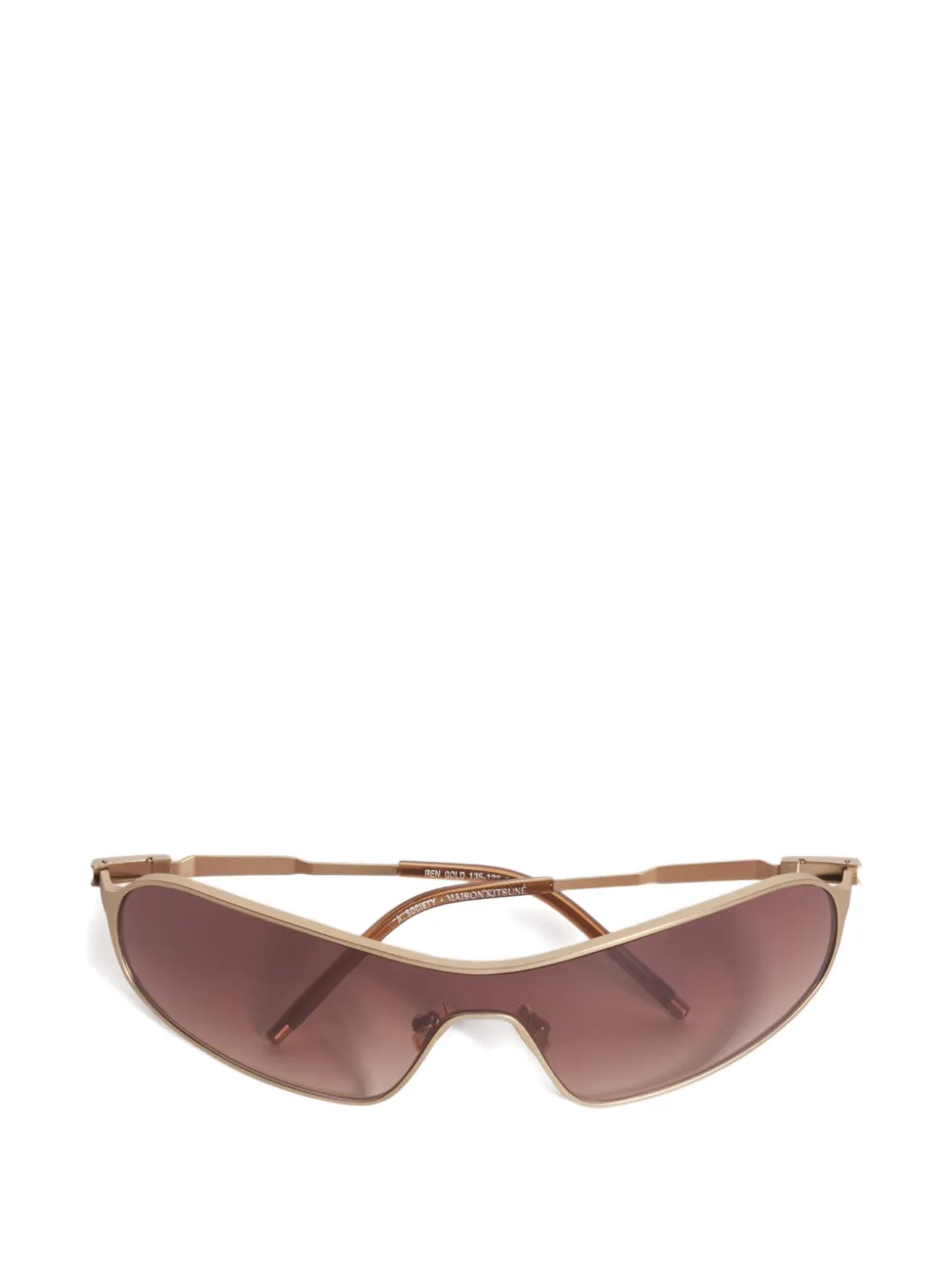 Maison Kitsuné x A. Society Ren geometric-frame sunglasses Goud