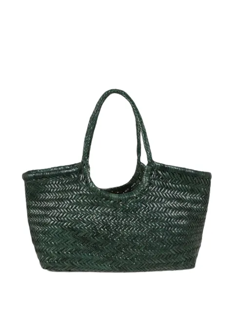 Dragon Nantucket woven leather tote bag