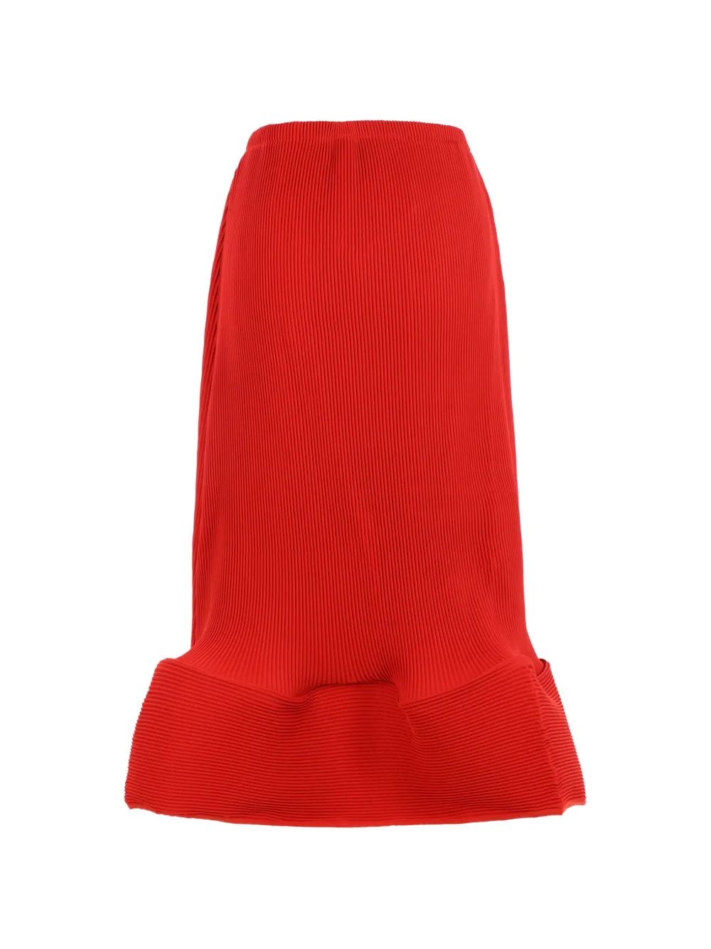 Melitta Baumeister plissé-effect ruffled midi skirt - Rosso