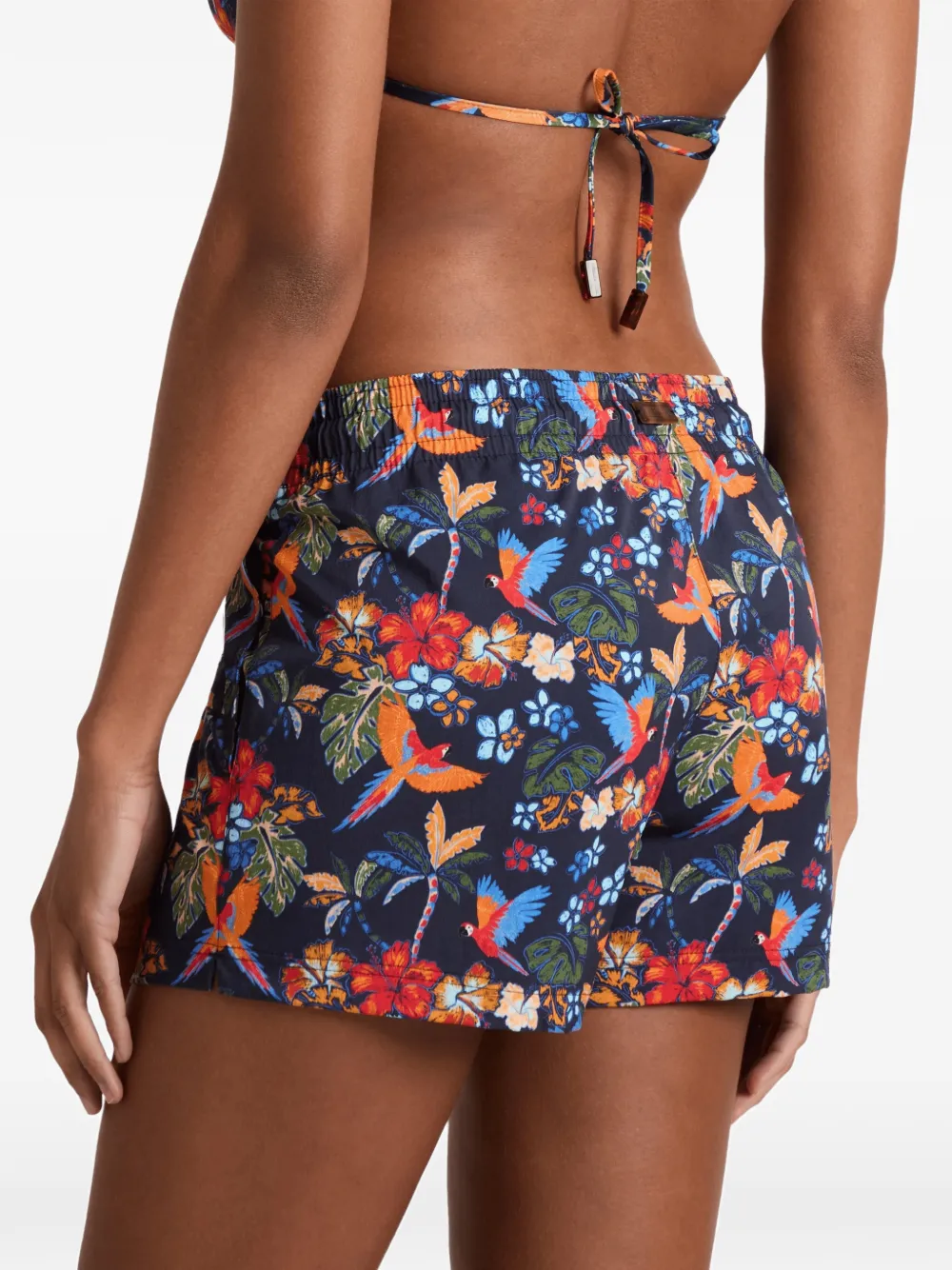 Vilebrequin Fabya Salva tropical-print swim shorts Blauw