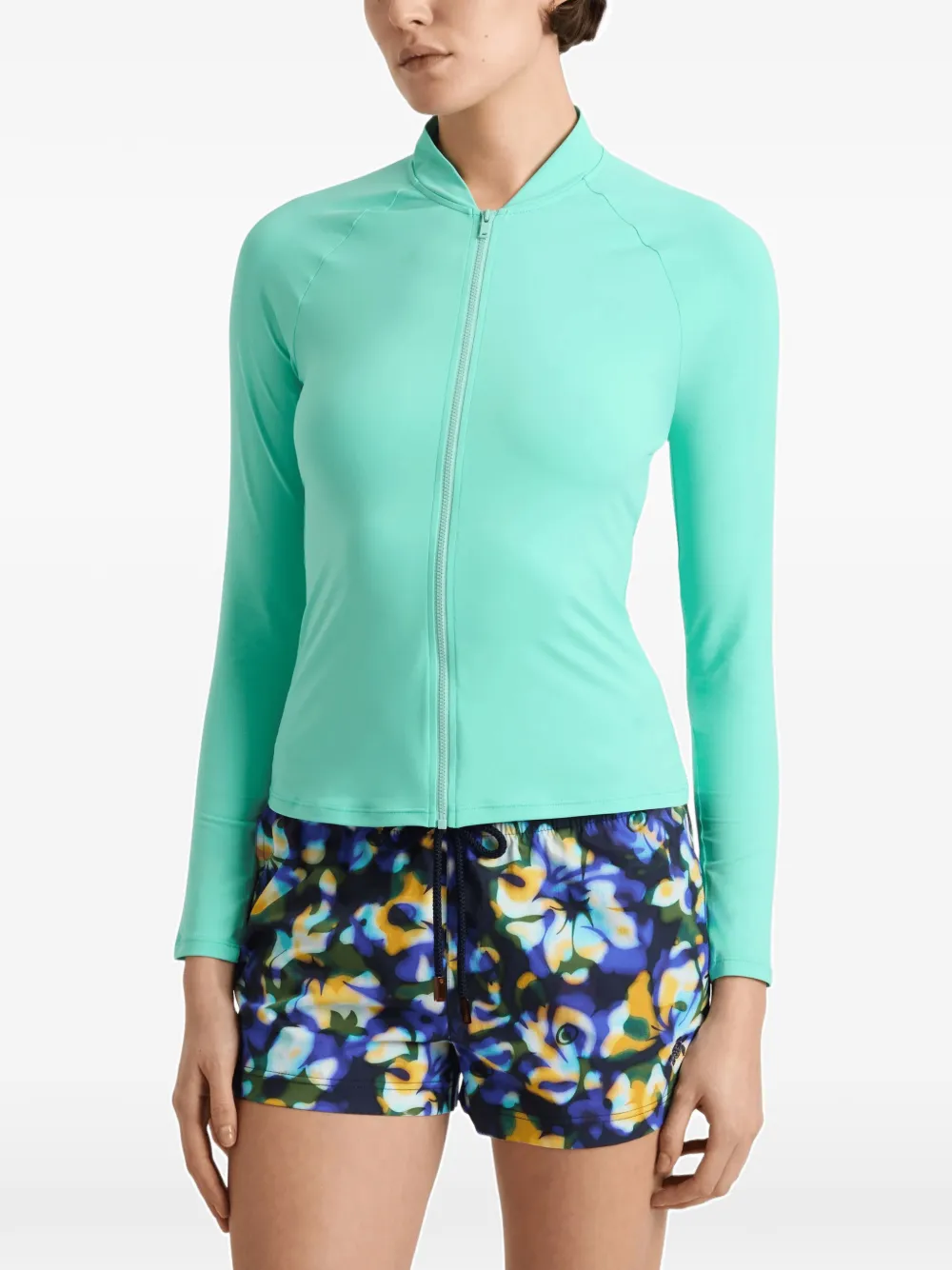 Vilebrequin zipped long-sleeve rashguard Groen