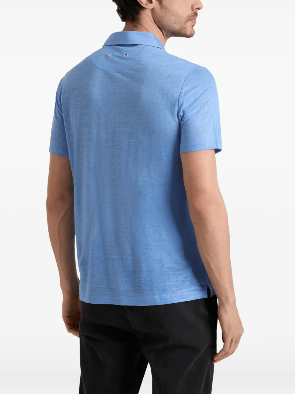 Vilebrequin Pyramid linen polo shirt Blauw