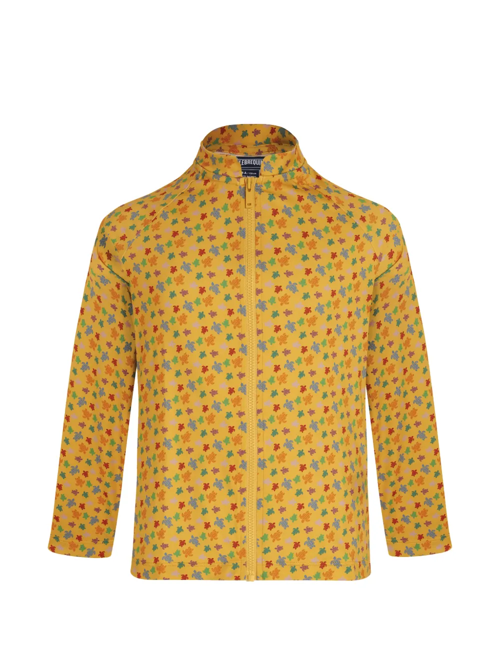 Vilebrequin turtle-print zip-up sun protection swimsuit Geel