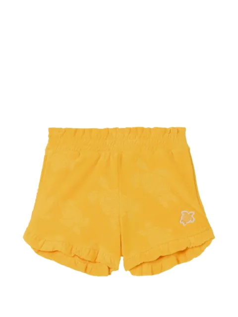 Vilebrequin Kids Terry ruffled turtle-jacquard shorts