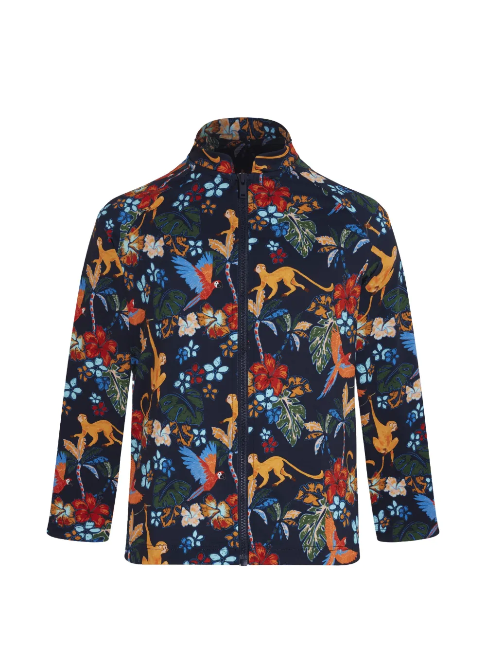 Vilebrequin Kids Salvador tropical-print rashguard Blauw