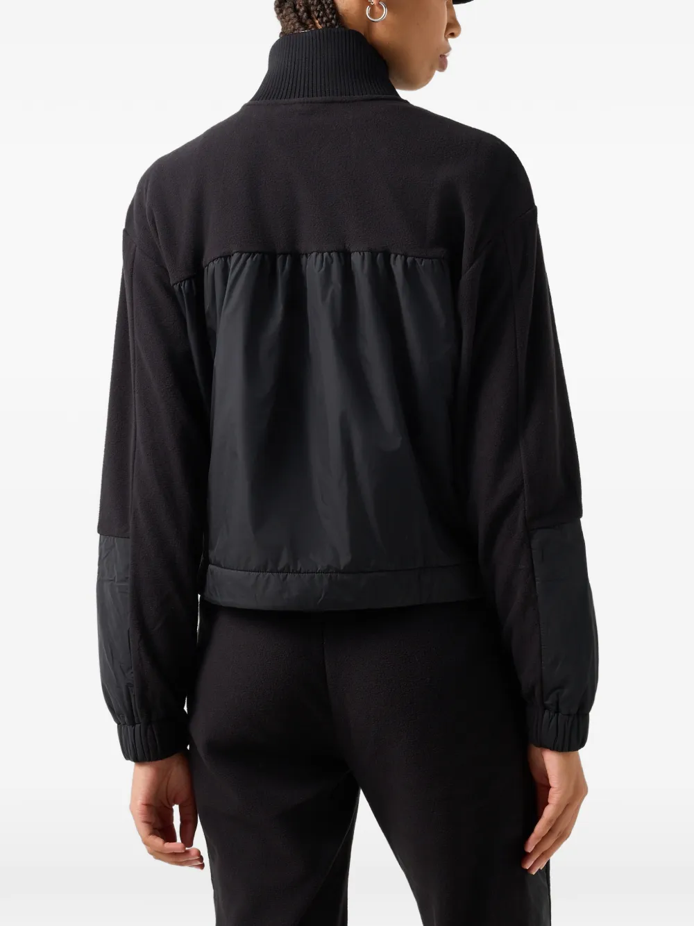 BOGNER FIRE+ICE Lucy fleece-texture track jacket Zwart