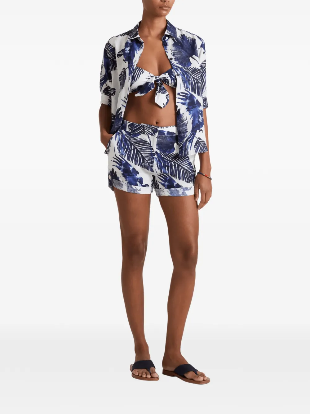 Vilebrequin Papagaio palm-leaf shorts Wit