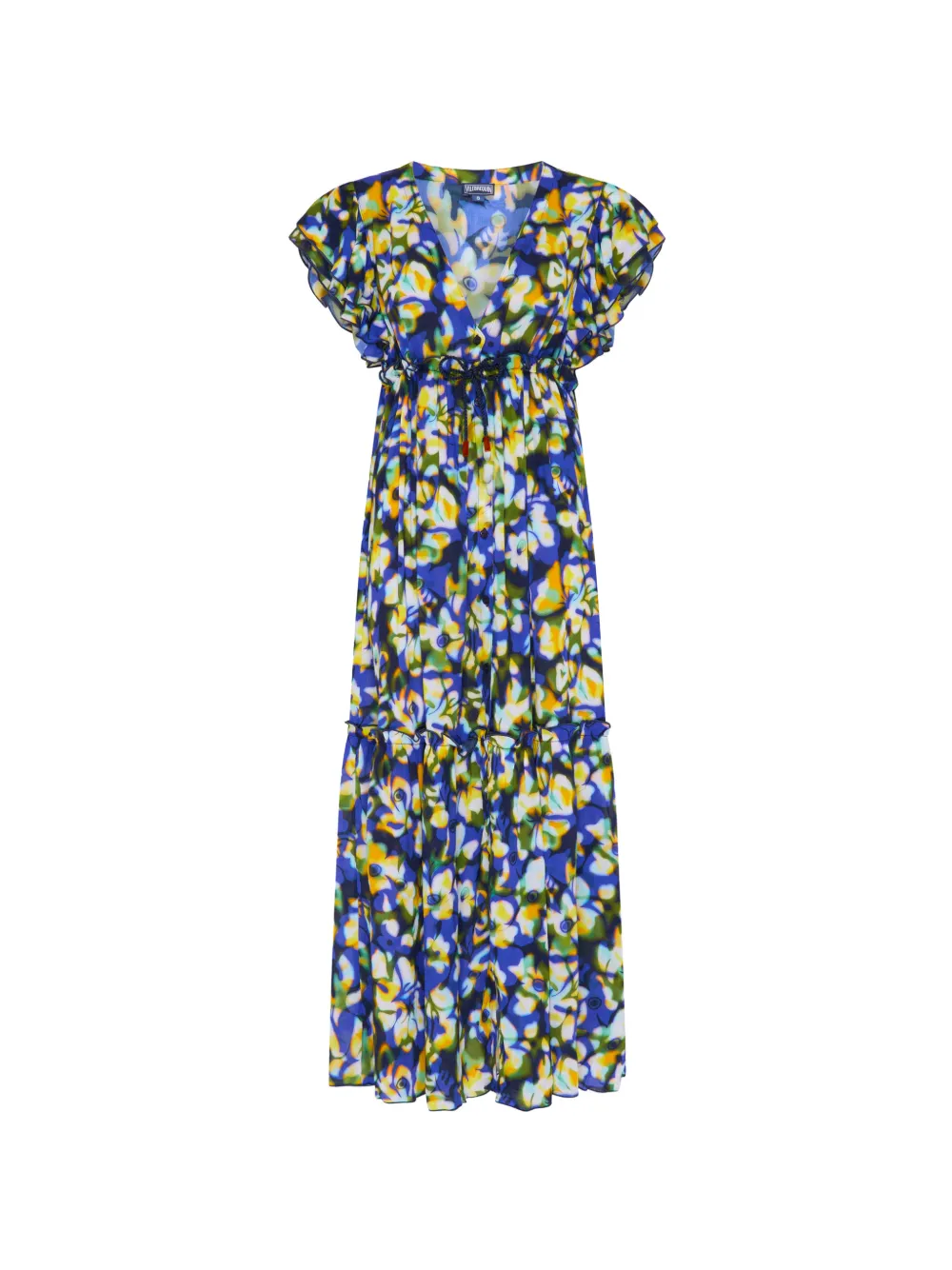 Vilebrequin Frangipanier Trouble floral-print maxi dress Blauw