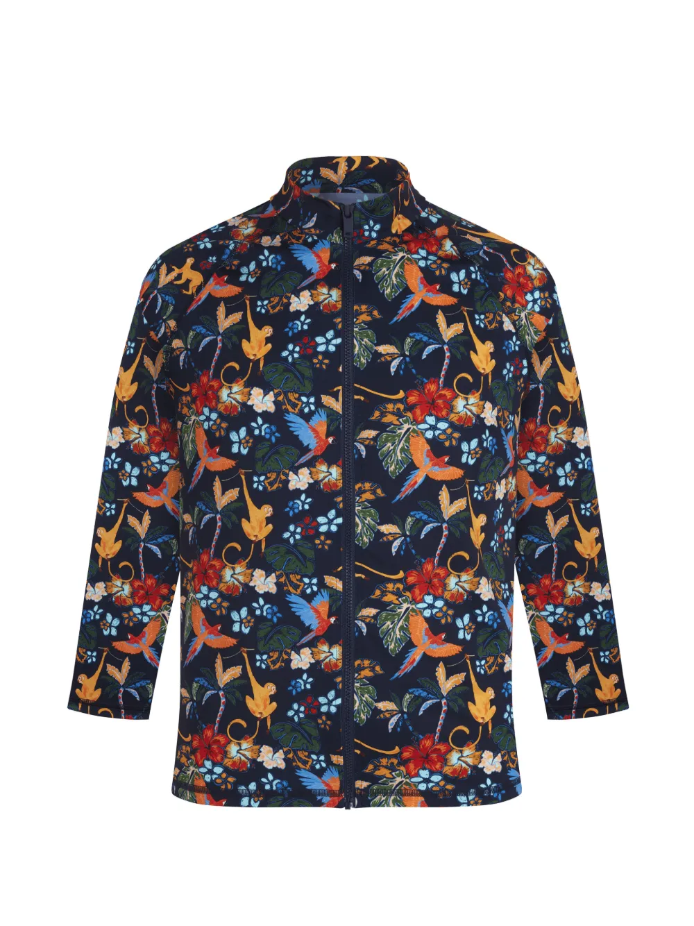 Vilebrequin Rock-Z Salvador zip-up long-sleeve rashguard Blauw