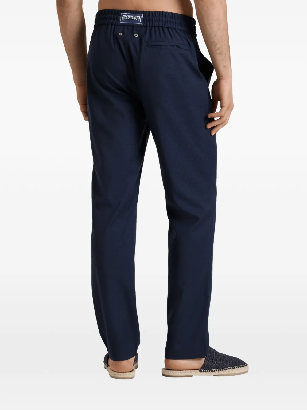 Vilebrequin Micro Carreaux drawstring trousers Blauw