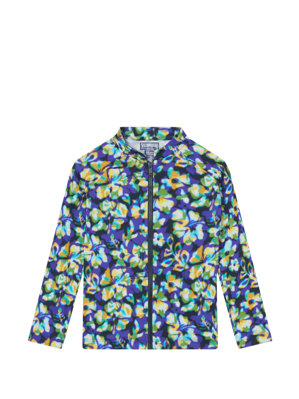 Vilebrequin Kids floral-print zip-up jacket Blauw