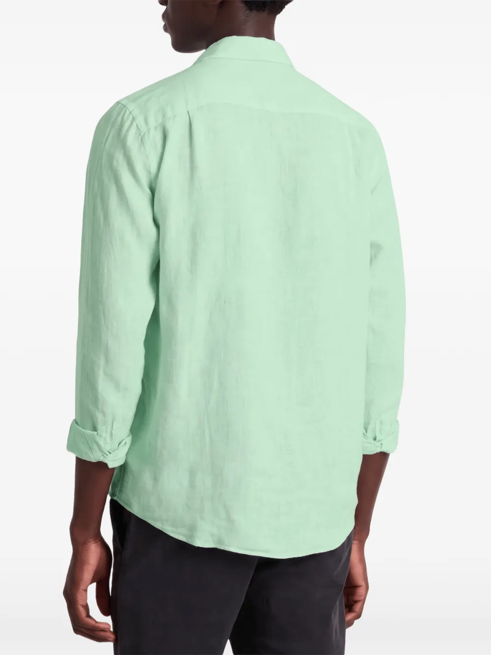 Vilebrequin button-down linen shirt Groen