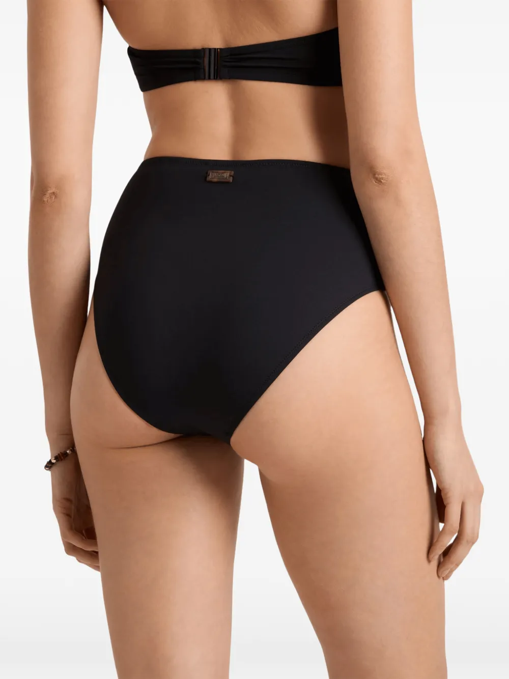 Vilebrequin Frosty Solid high-waisted bikini bottoms Zwart