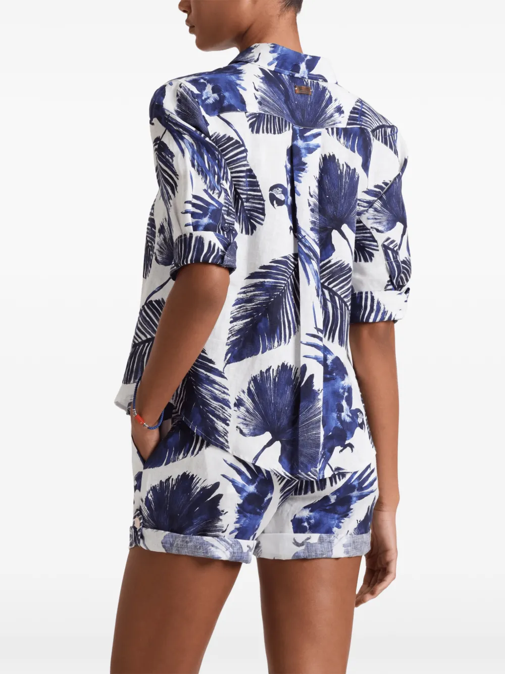 Vilebrequin Laurane Papagaio linen shirt Wit