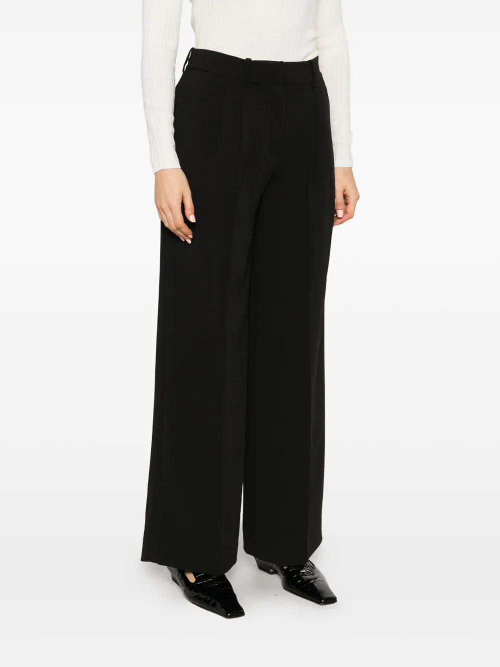 Calvin Klein pleated tailored trousers Zwart