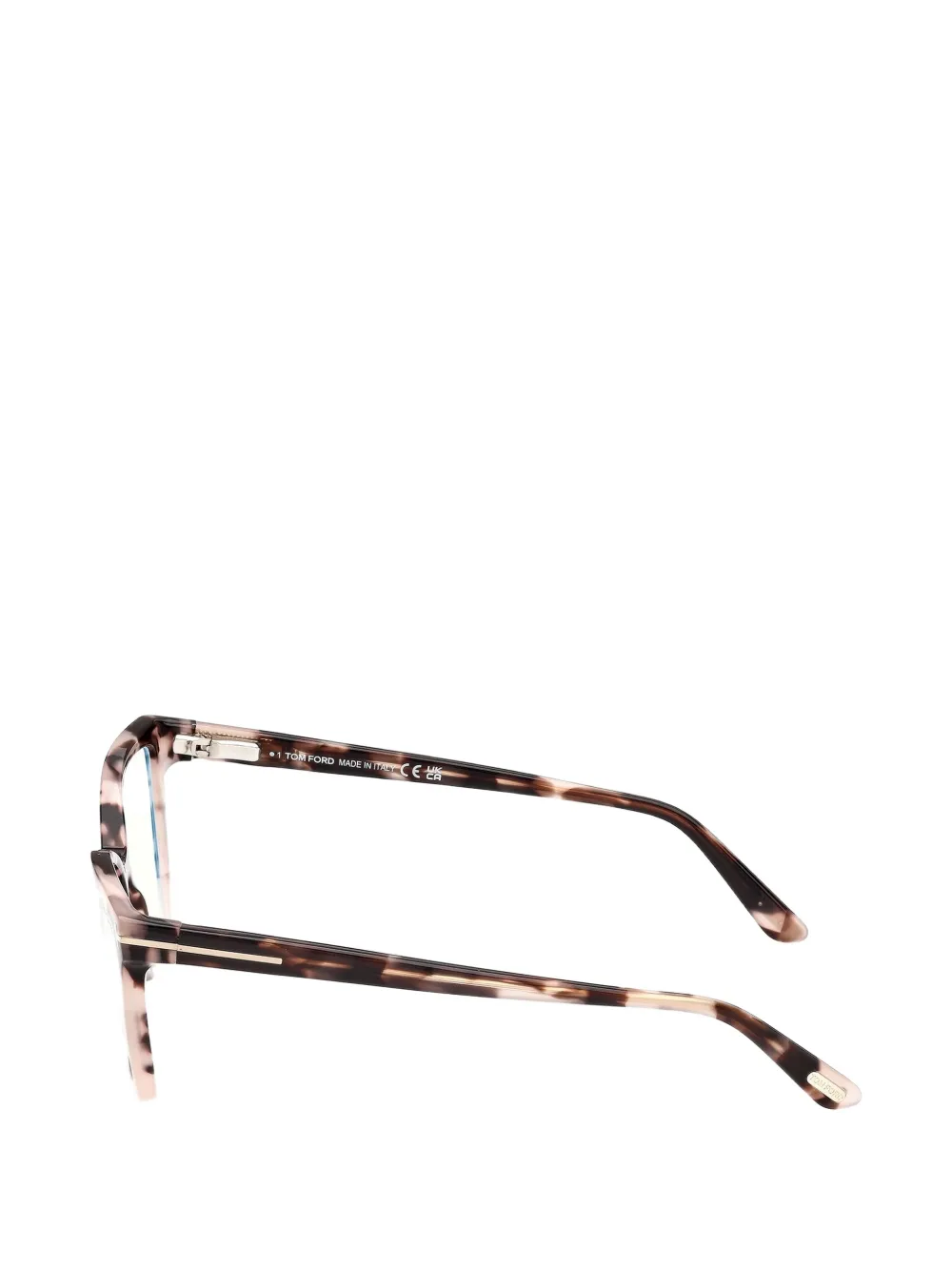 TOM FORD Eyewear tortoiseshell-effect cat-eye-frame glasses Beige