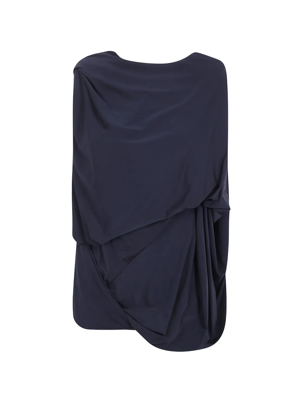 ENTIRE STUDIOS draped asymmetric-hem top - Nero