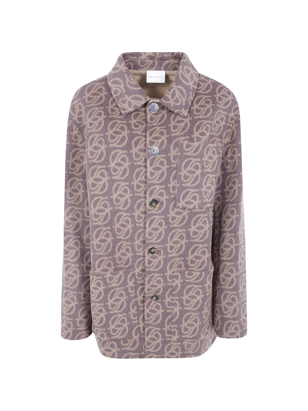 Drôle De Monsieur monogram-print button-up jacket Bruin