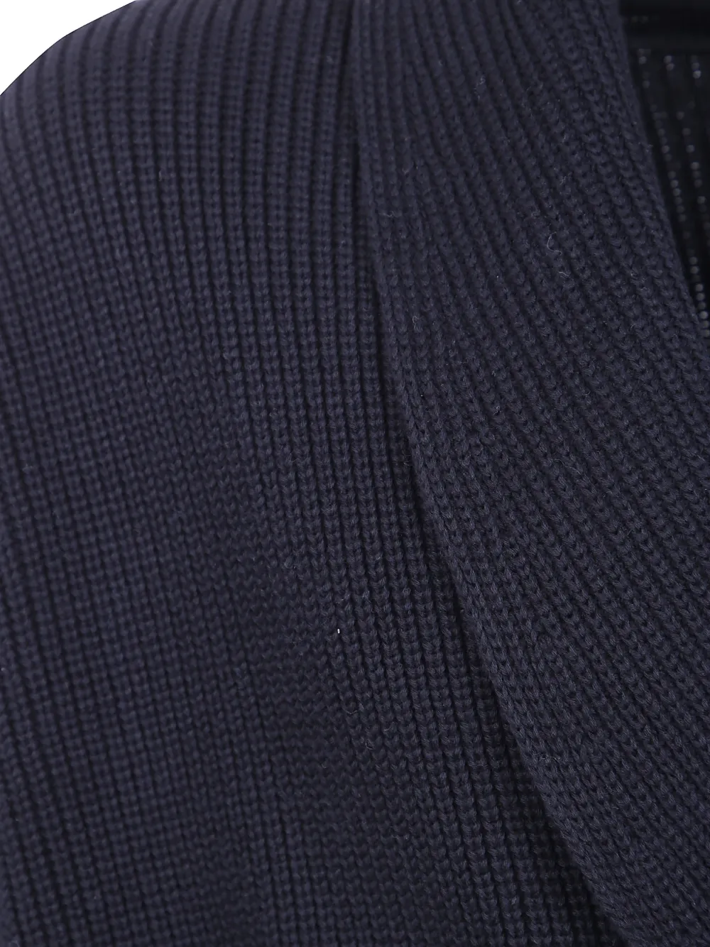Laneus shawl-collar wrap sweater Blauw