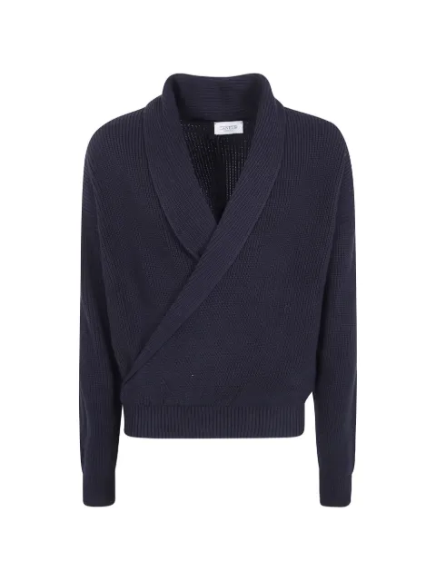 Laneus shawl-collar wrap sweater
