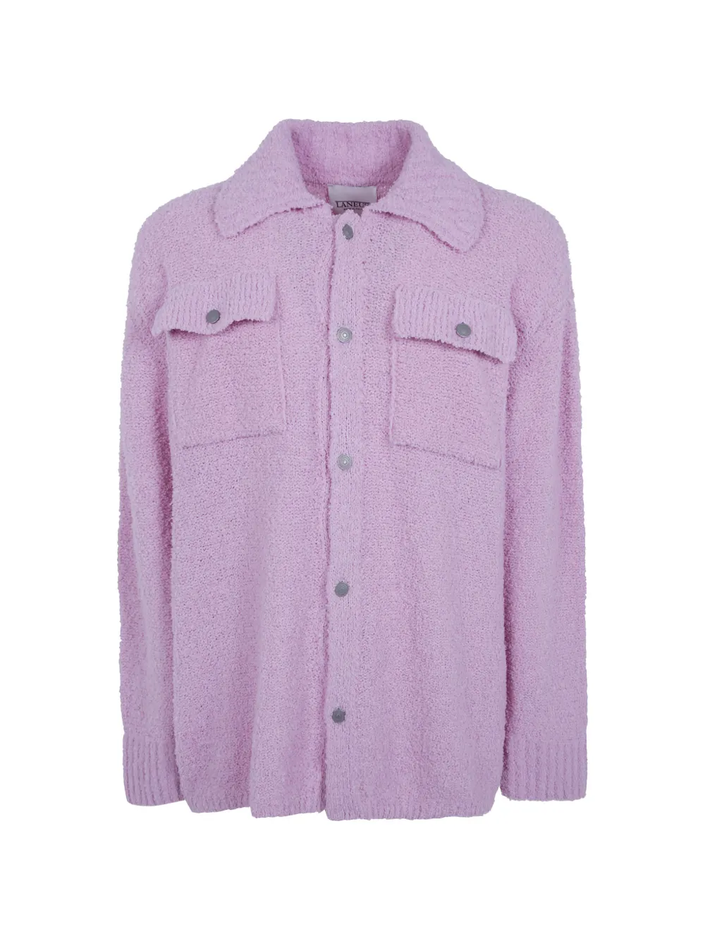 Laneus bouclé-knit pocket-detail shirt - Rosa