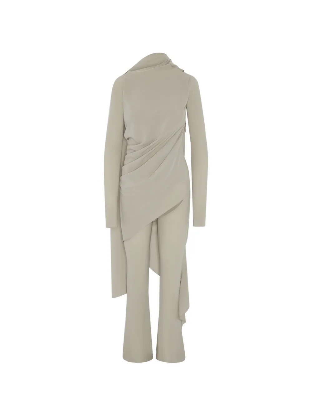 SRVC Studio asymmetric draped jumpsuit - Grau