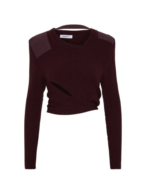 SRVC Studio Marshal cut-out ribbed-knit sweater