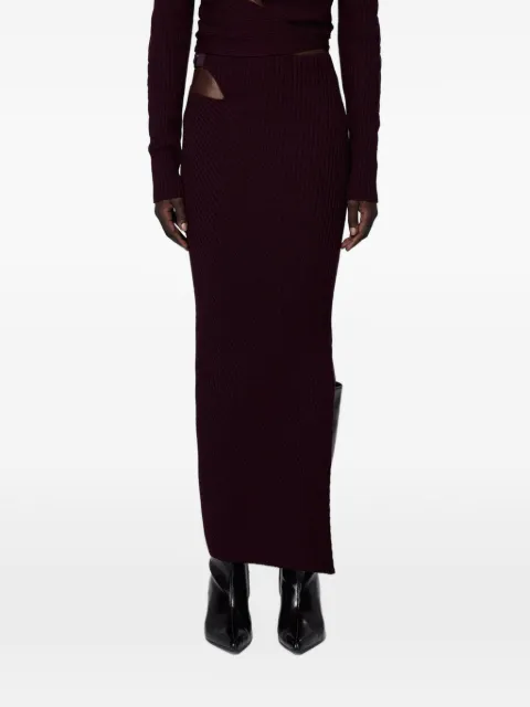 SRVC Studio Marshal cut-out ribbed skirt