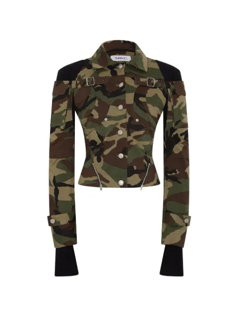 SRVC Studio Mecha camouflage cargo jacket