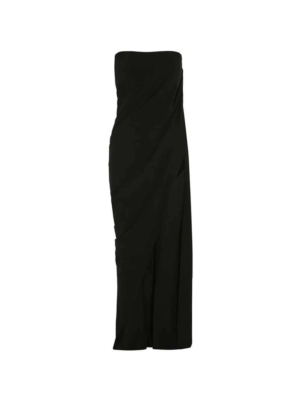 SRVC Studio draped asymmetric jumpsuit - Schwarz