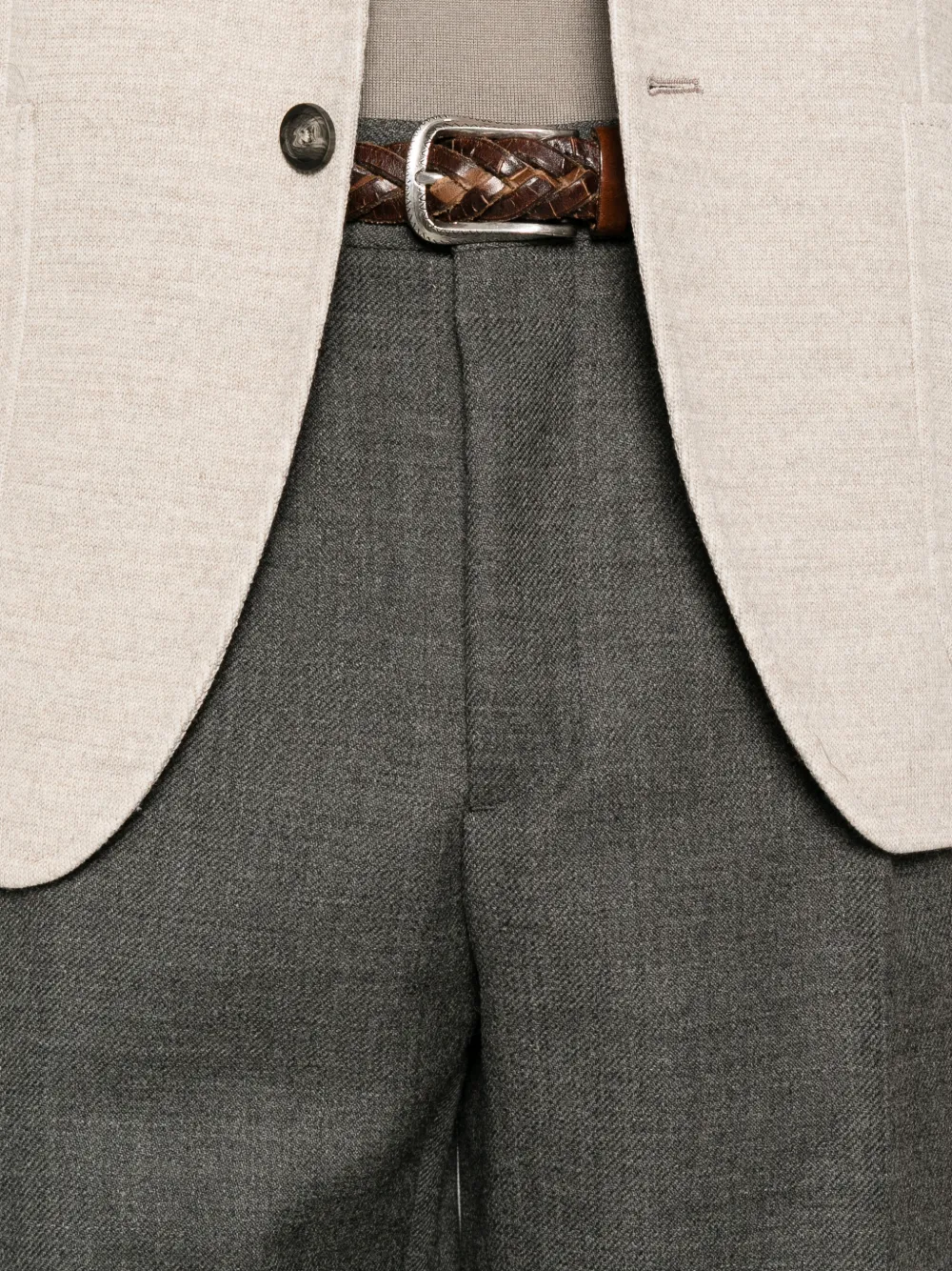 Briglia 1949 pleated-detail wide-leg trousers Grijs