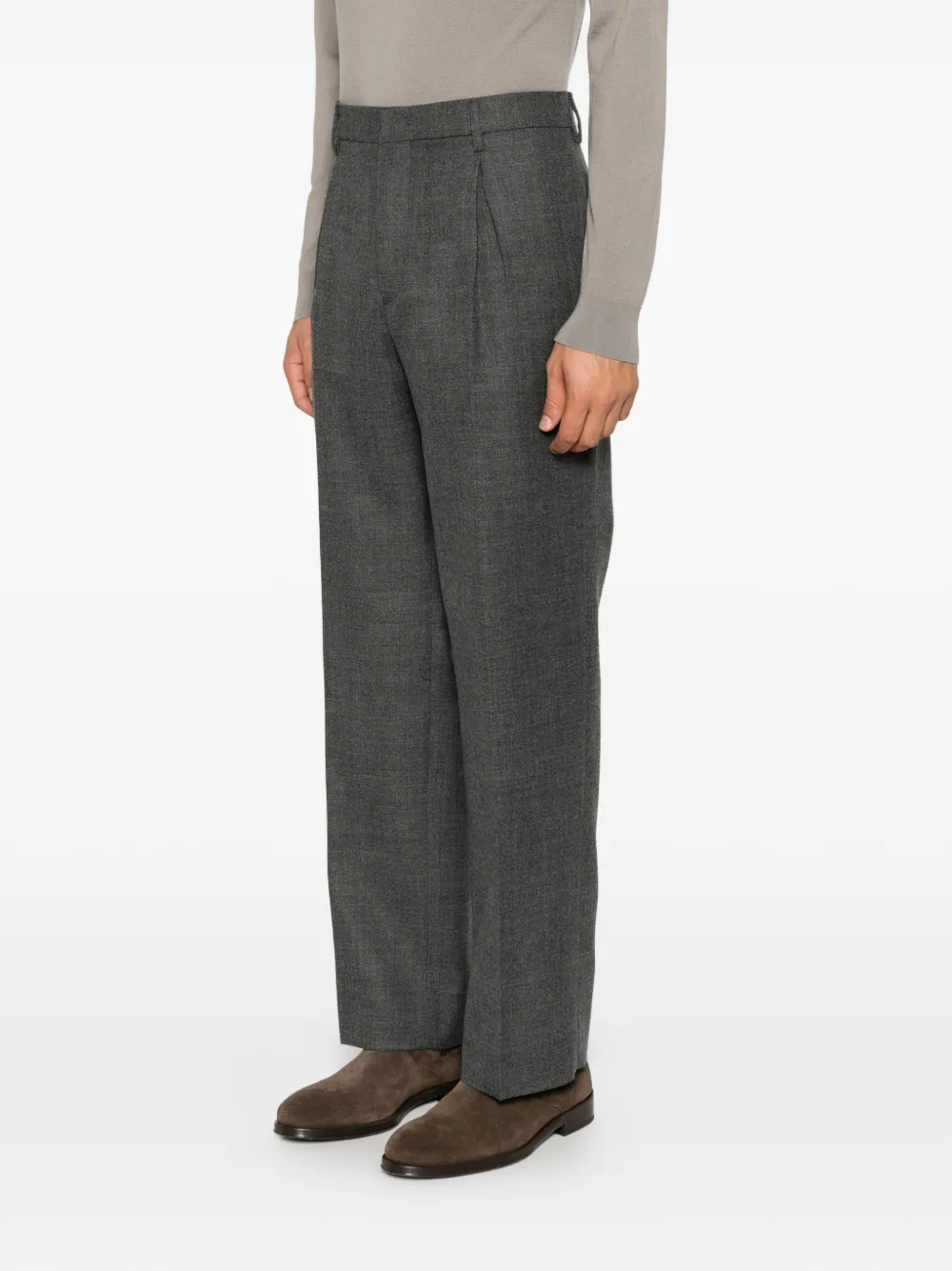 Briglia 1949 pleated-detail wide-leg trousers Grijs