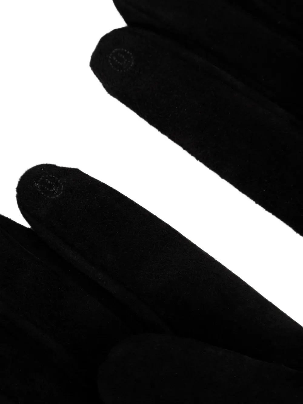 Undercover contrast-stitch ribbed-cuff gloves Zwart