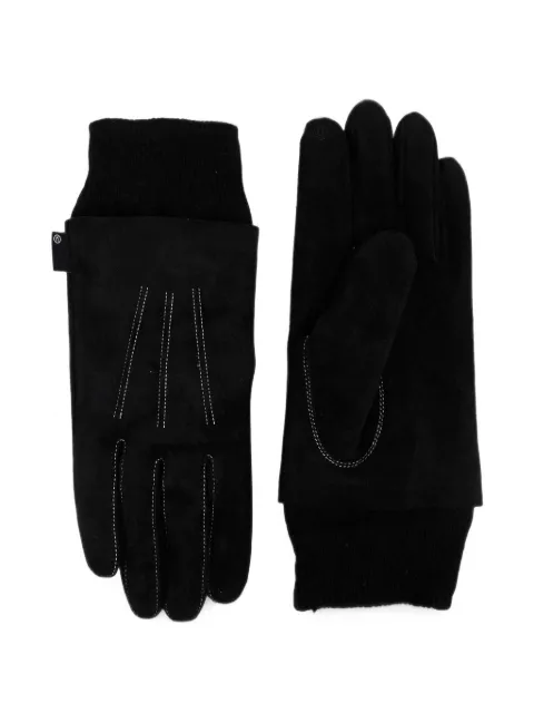 Undercover contrast-stitch ribbed-cuff gloves