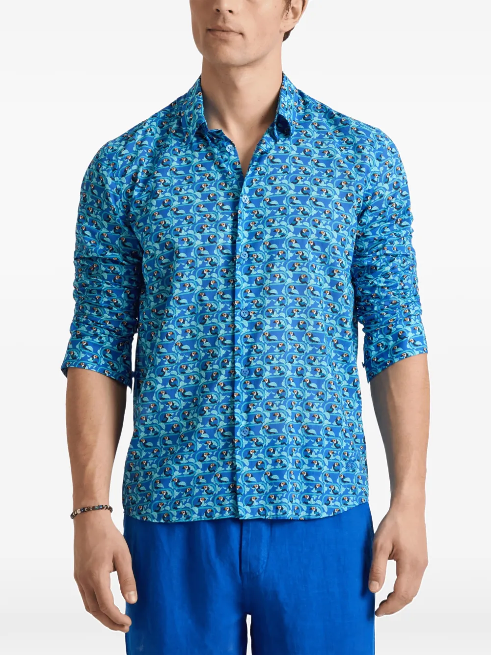 Vilebrequin Caracal Toucana button-down shirt Blauw