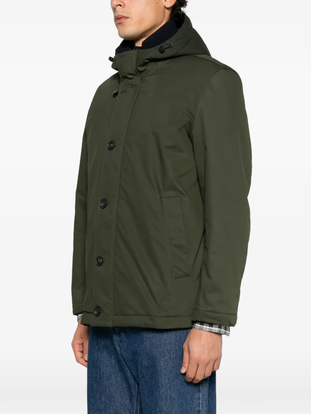 Fay hooded-neck jacket Groen